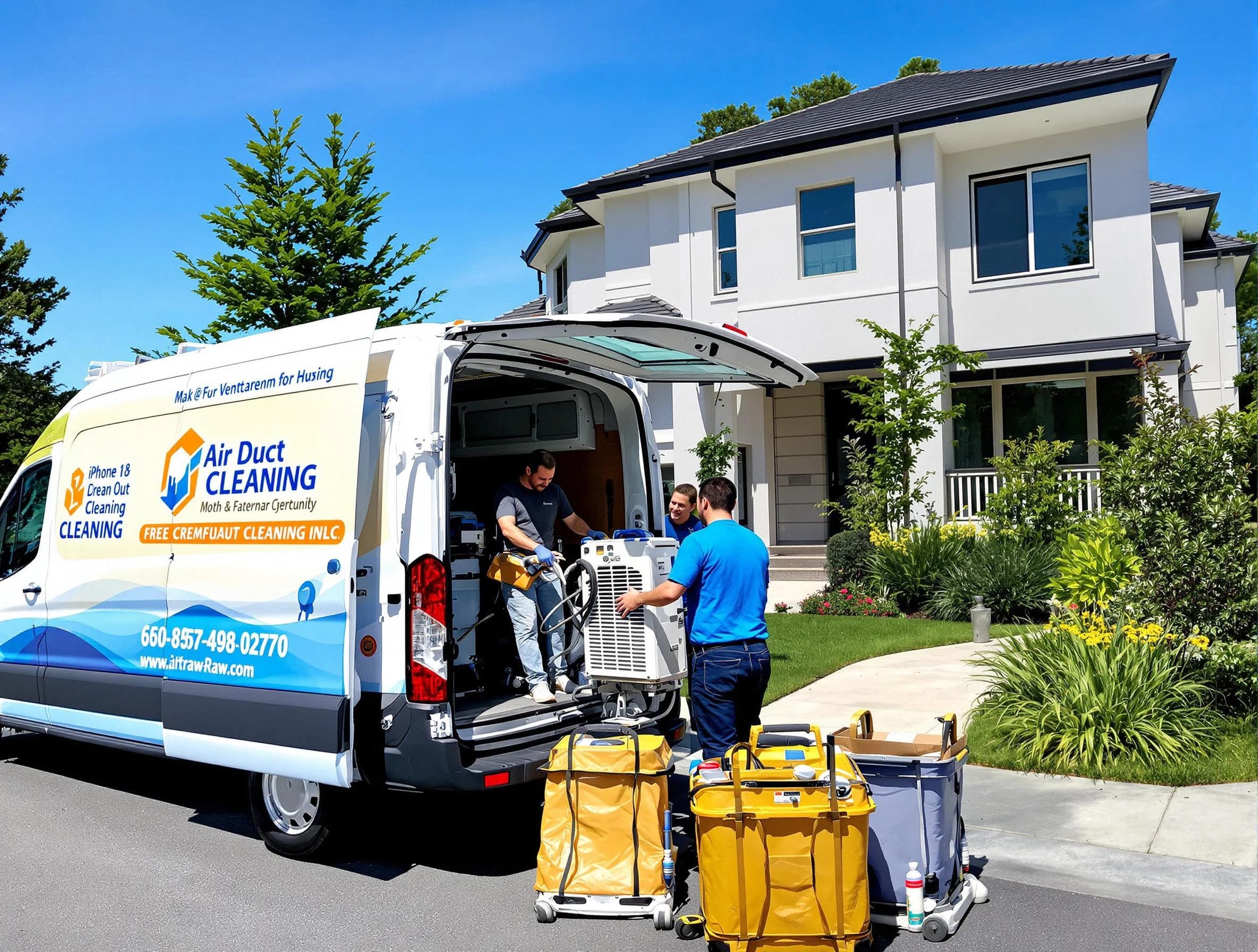 Superior Air Duct Cleaning technician performing professional air duct cleaning in Superior