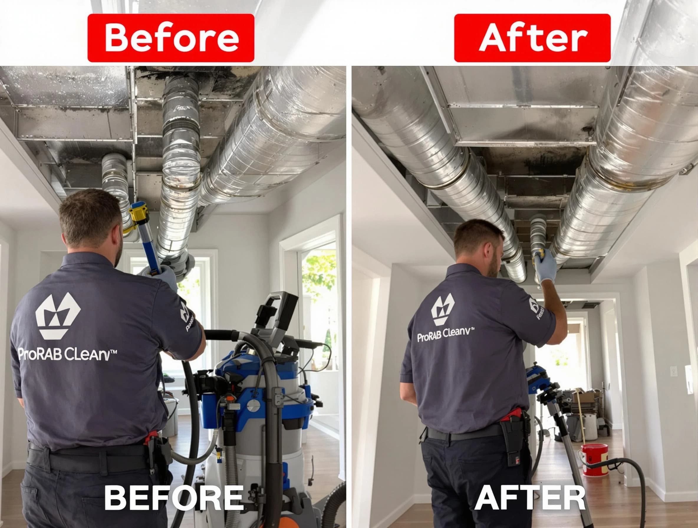 Superior Air Duct Cleaning expert performing thorough residential duct cleaning in a Superior home