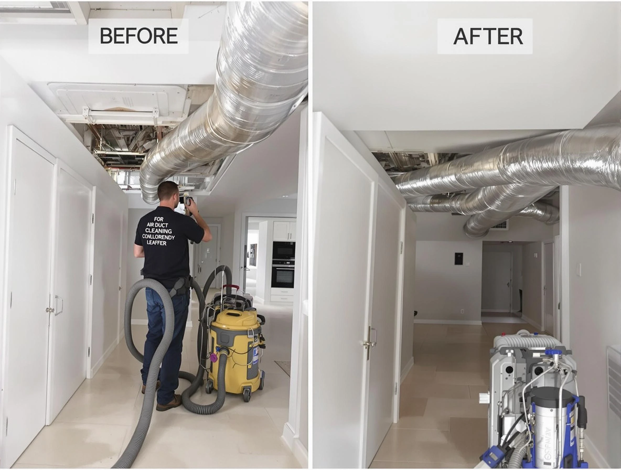 Superior Air Duct Cleaning professional performing thorough air duct cleaning in Superior